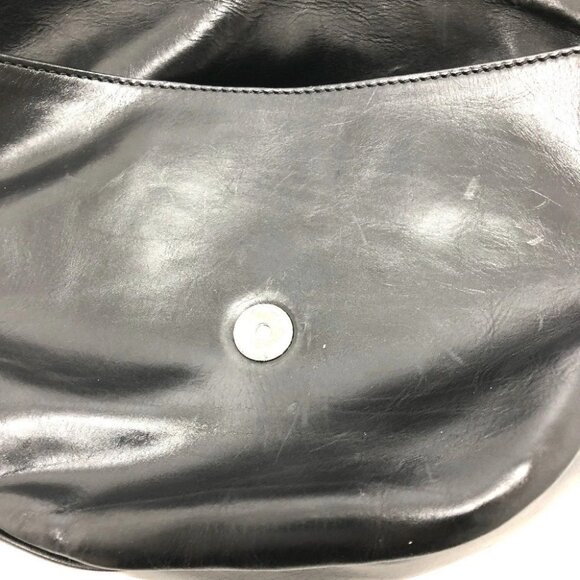 CELINE 115/130 ribbon Crossbody Bag Shoulder Bag Leather Black/SilverHardware - Picture 8 of 15